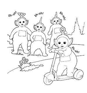 Teletubbies coloring page for kids to colour