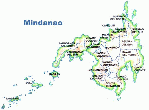 Philippines Map In Mindanao