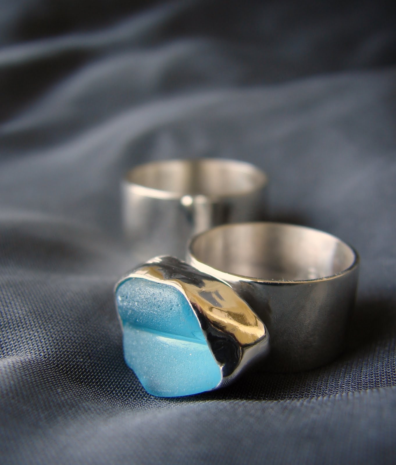 Sea Glass Designs: Sea Glass Wedding Rings