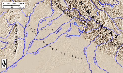 5 Rivers Of Punjab Map Once There Was A Greater Punjab