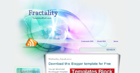 Free Blogger Fractality Sexy Vector Web2.0 Template