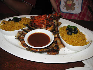 Grande Figo Grill Seafood - mixed grill seafood platter serve with rice for 2 pax
