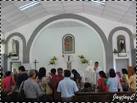 Some pilgrims inside the Church of St. Paul the Apostle, at Kuala Kubu Baru, Ulu Selangor, Selangor