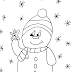 Navidad, imagenes para colorear Muñeco de nieve
