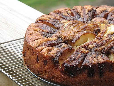 A close up photo of a Greek apple pastry.