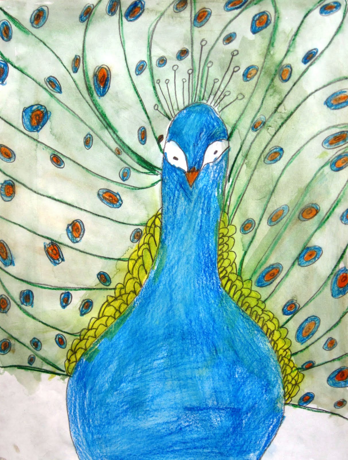 Lessons from the Art Room: Peacocks!