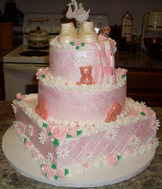 Baby Girl Shower Cake