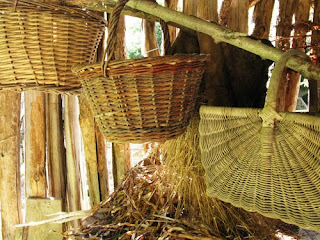 Baskets at Troglodyte farm, France