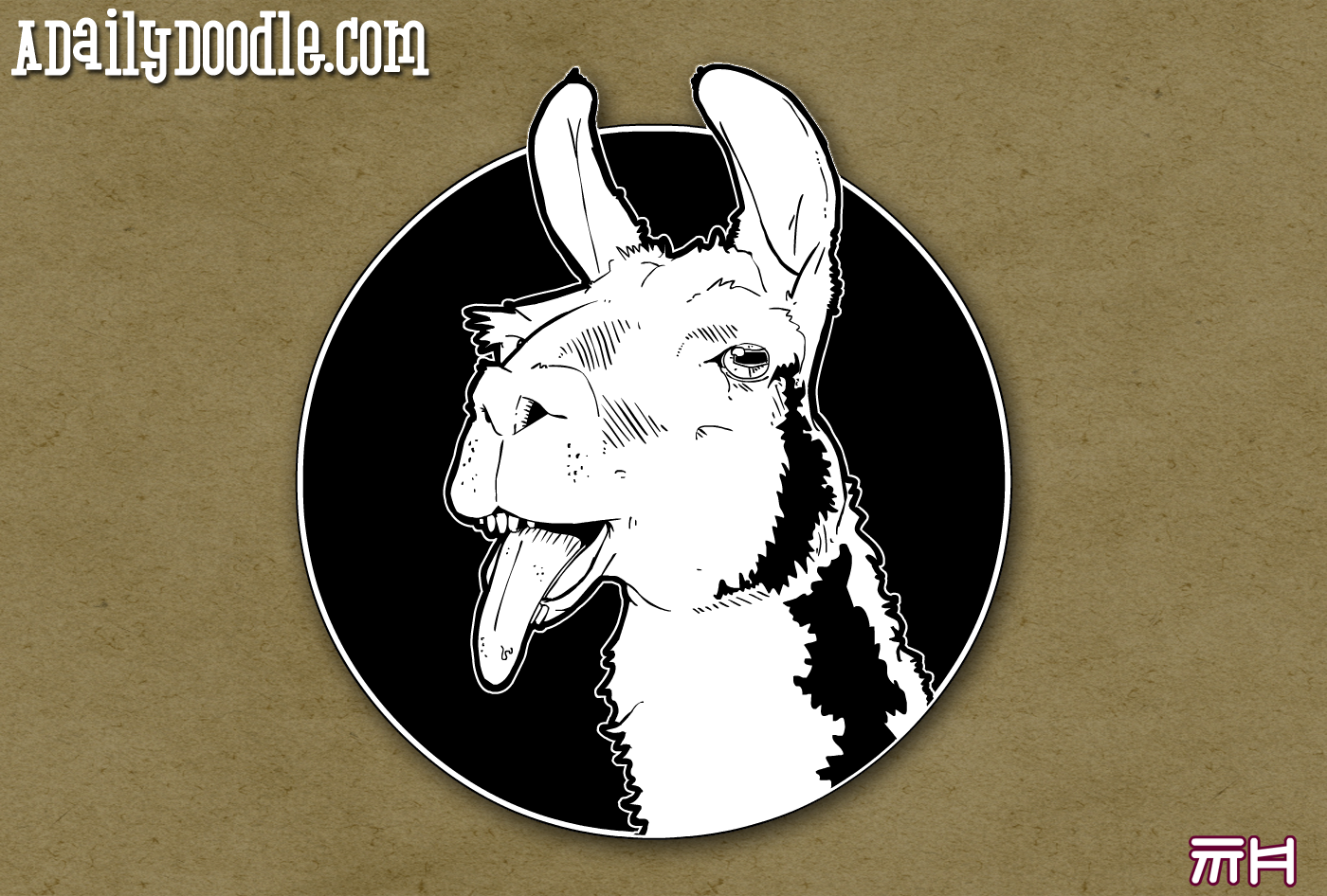 A Daily Doodle Llama