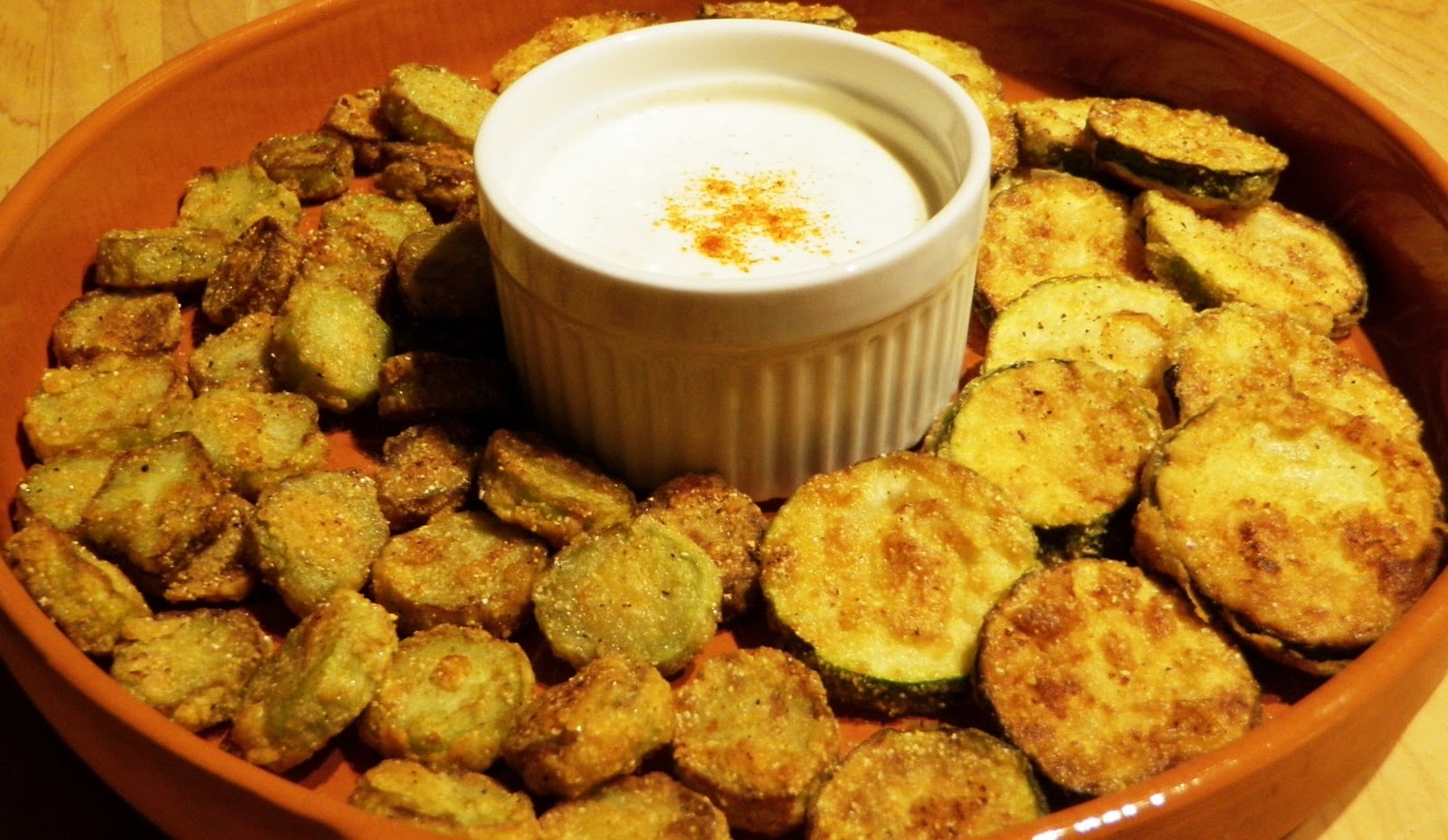 Sandra's Alaska Recipes SANDRA'S CRISPY BROCCOLI STEM and ZUCCHINI MEDALLIONS with HOMEMADE