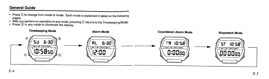 casio alarm chrono instructions