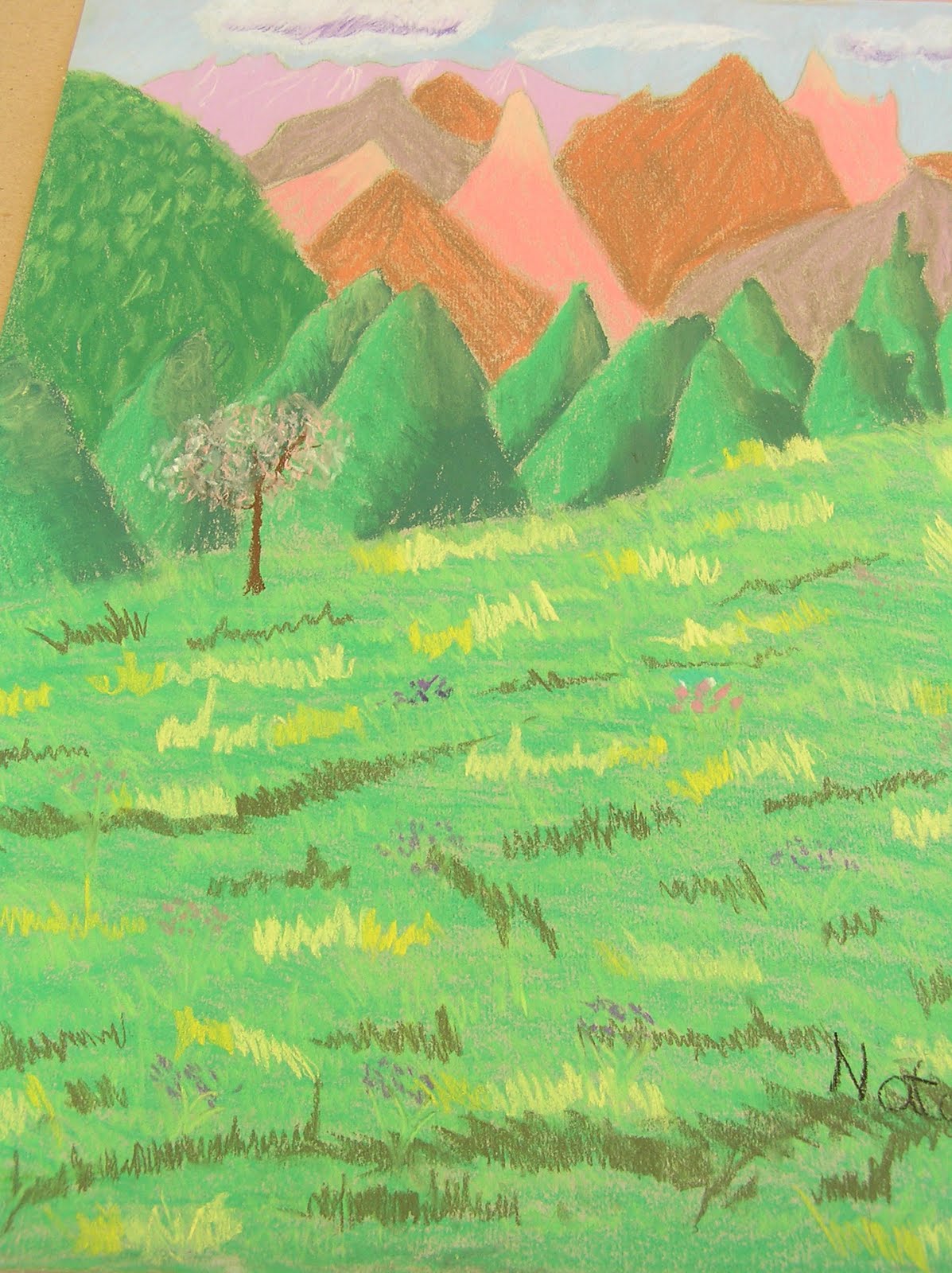Paisaje campo dibujo - Imagui