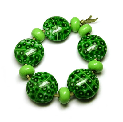 Mosaic Green Beads