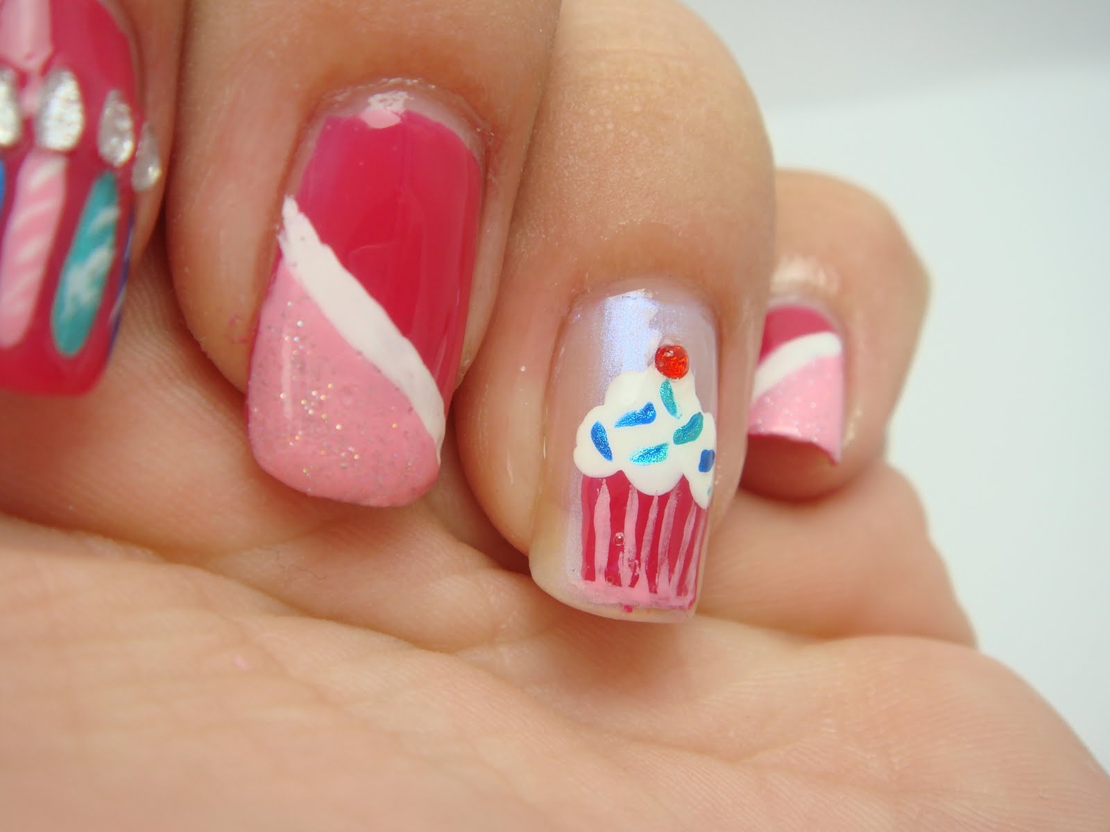 7. Cute Cupcake Nail Designs for Birthday Parties - wide 7