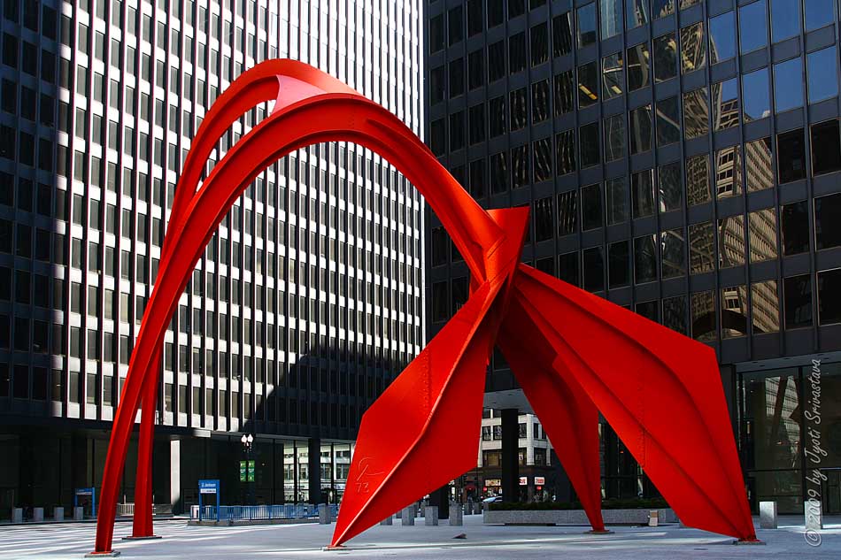 Public Art In Chicago The Flamingo By Alexander Calder Saay November 22 2008