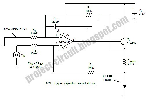 Free Project Circuit Diagram: Laser Diode Driver Circuit