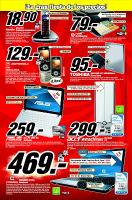 deksel regeling Ambitieus Folleto Mediamarkt: la gran fiesta de los precios : x4duros.com