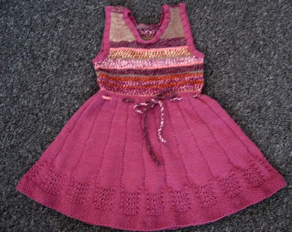 Colour Adventures and Knitting Adventures: Pink Lacy Spring Dress