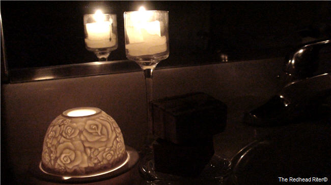 candlelight bath or shower