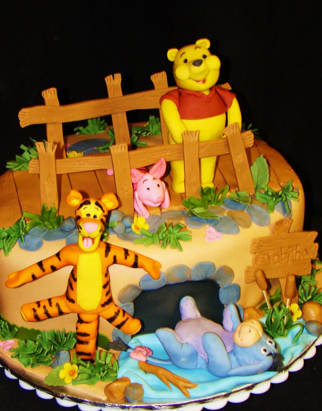 Layers of Love: Winnie the Pooh &amp;quot;Pooh Sticks&amp;quot; cake