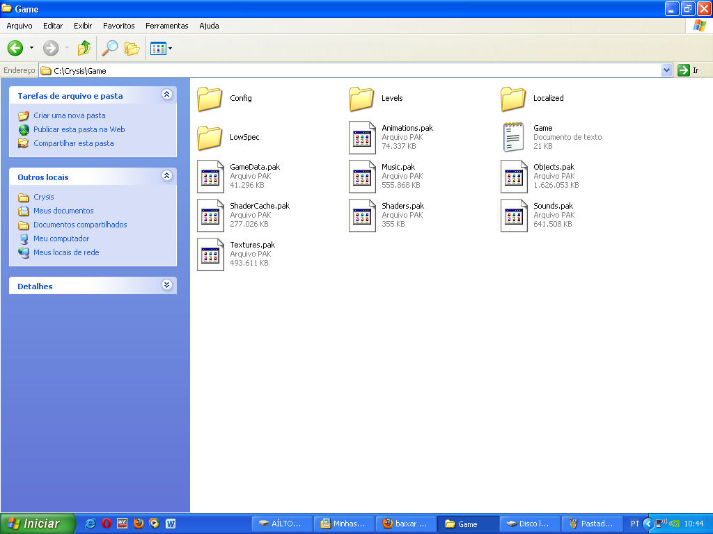 Sacotelo Crysis Modo de organizar as pastas do jogo (quando vc não