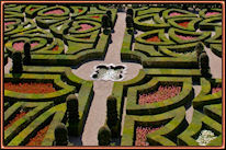 Jardín de estilo Renacentista. Castillo de Villandry, Francia. Jardín Renacentista. Villandry, Francia.