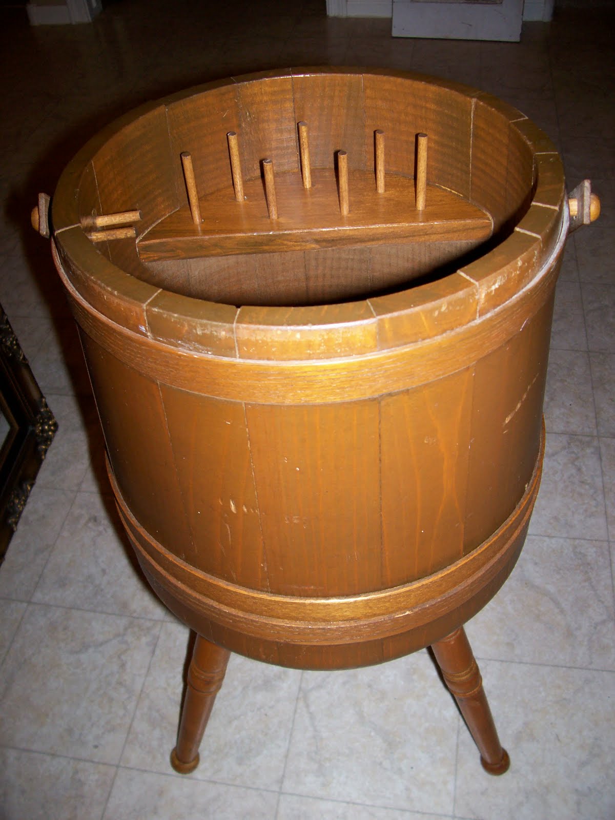 Homestead Station Antique Sewing Bucket