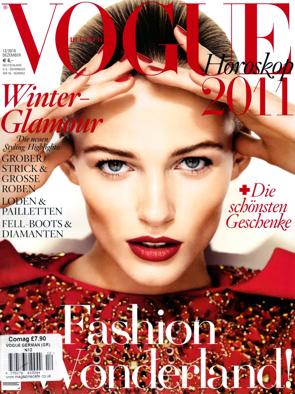 Vogue Germany December 2010 : Edita Vilkeviciute by Alexi Lubomirski