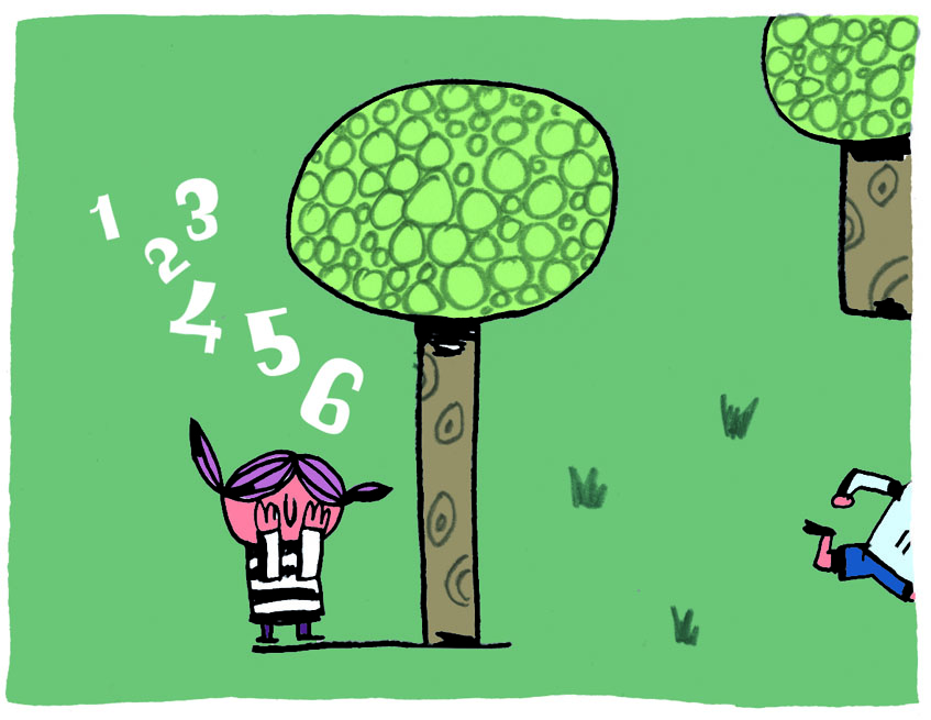 Tom Eigenhufe Illustration Bananenblau Alex & Helene 6 Verstecken