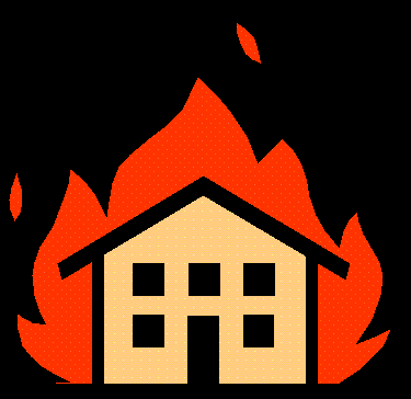 building on fire clip art. On