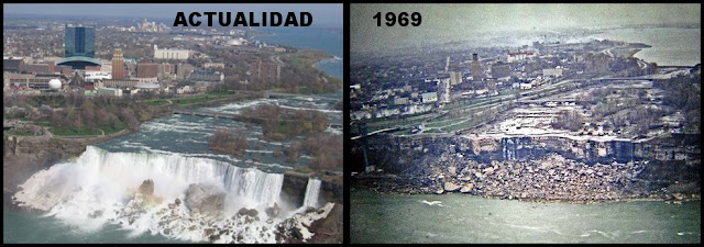 Cataratas del Niagara totalmente seca