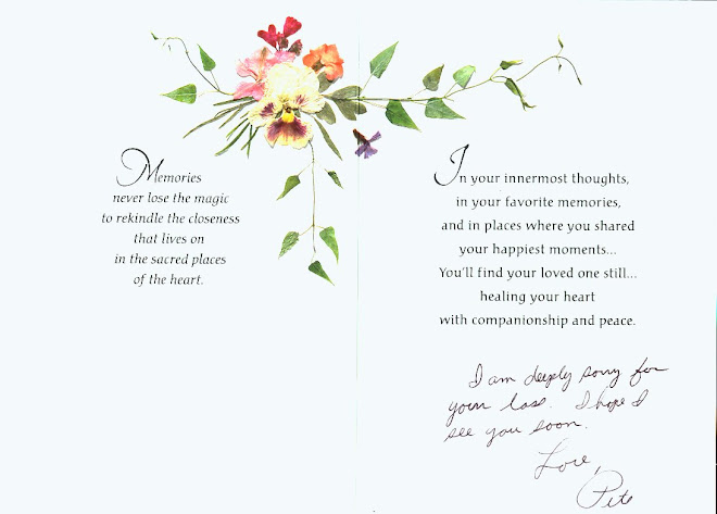 Nephew Peter Robinson's card