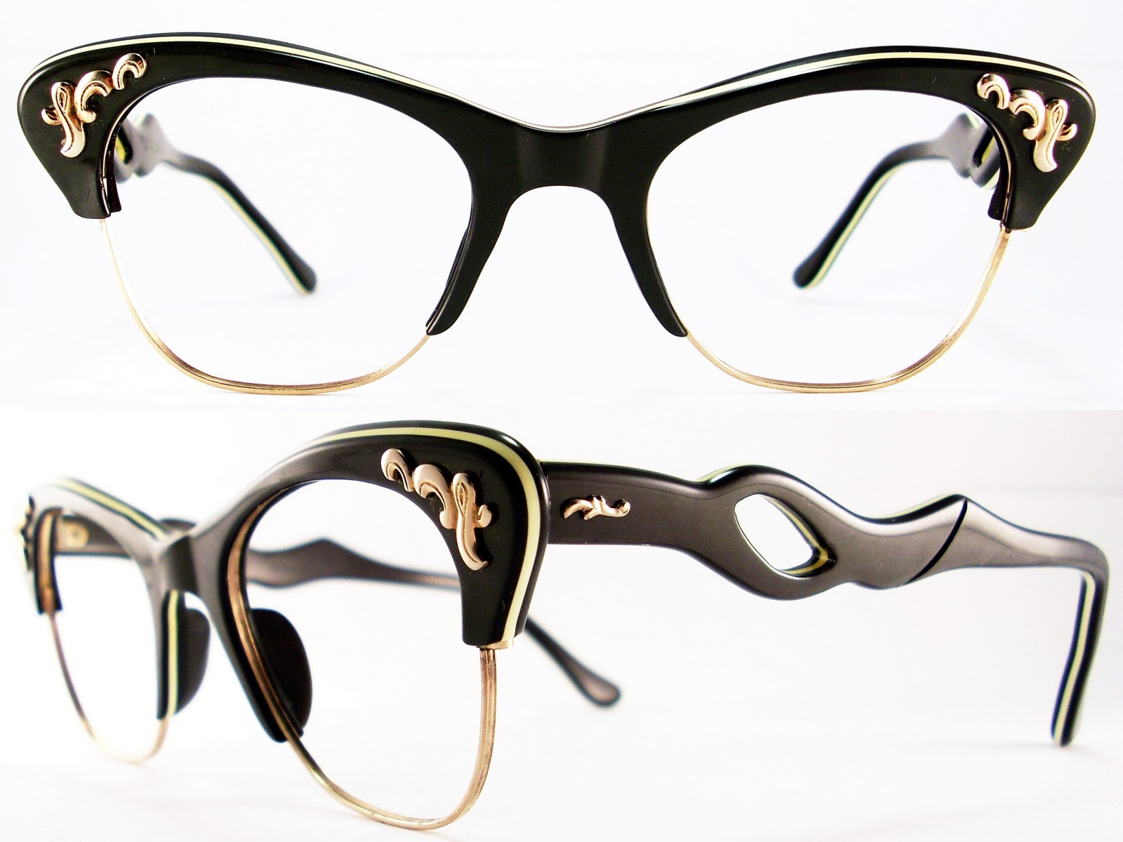 Vintage Eyeglasses Frames Eyewear Sunglasses 50s Vintage 50s Cat Eye Glasses Sunglasses Frame