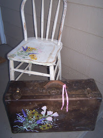 wildflower chair and suitcase http://bec4-beyondthepicketfence.blogspot.com/2009/04/dreaming-of-wildflowers-and-1-2-3-4-5.html