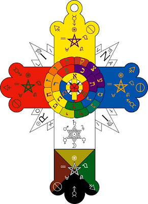 Hexagram on a Rose Cross