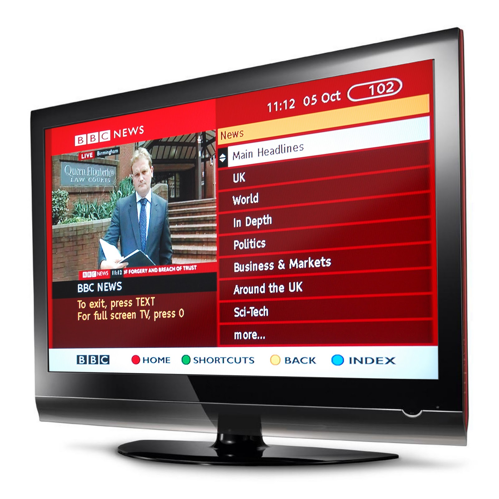 Rebranding the BBC Red Button Existing Menu Graphical User Interface