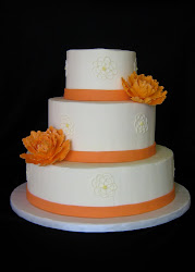 orange cake cakes peonies bakery sublime tier gerber featuring flowers peony each elegant flower loretta