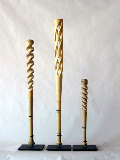 Carved Baseball Bats by Peter Schuyff