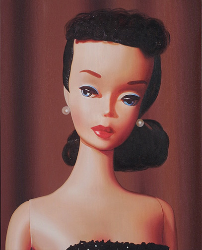 Hyper Realistic Paintings Of Retro Barbies By Judy Ragagli.