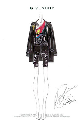 the designer's sketches of
