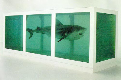 Damien Hirst's shark from The Physical Impossibility of Death in the Mind of Someone Living (1991)