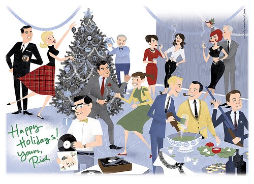 mad men christmas card by dyna moe