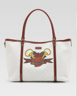 Gucci Tattoo Heart Tote bag