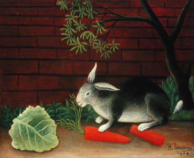 Henri Rousseau, rabbit with carrots