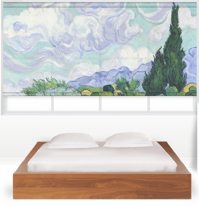 Van Gogh Cypress Window Shade