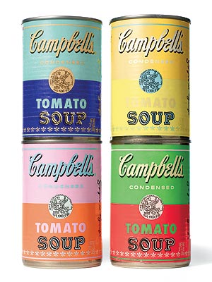 warhol inspired soup cans