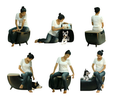 Kim Hyn Joo's Happily Ever After is a chair for humans and home for dogs