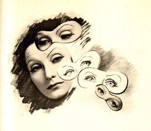 Beaton's sketch of Greta Garbo's "eyes"