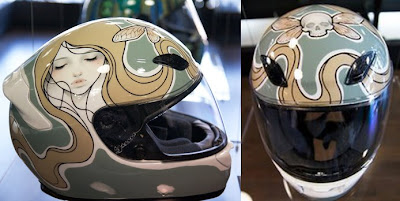 Audrey Kawasaki motorcycle helmet
