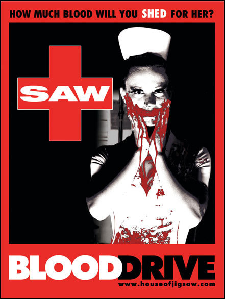 SAW blood drive art
